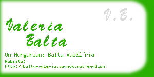 valeria balta business card